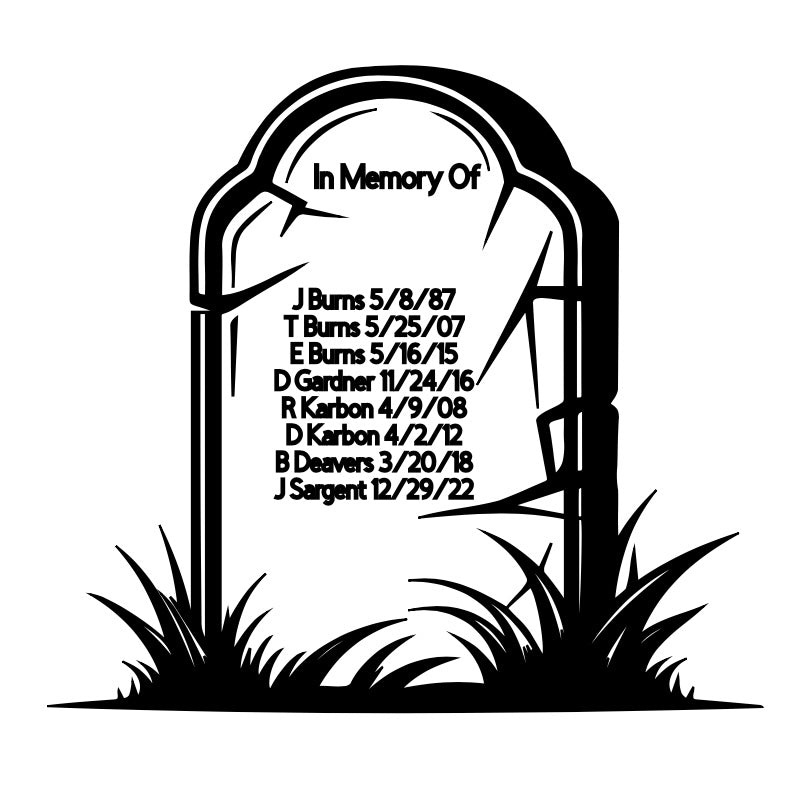 Custom memorial decal