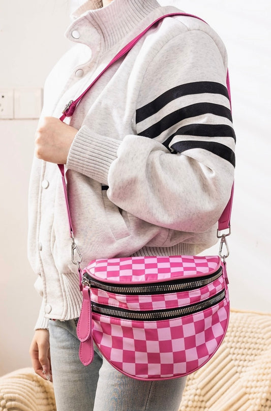 Pink or Black crossbody bag