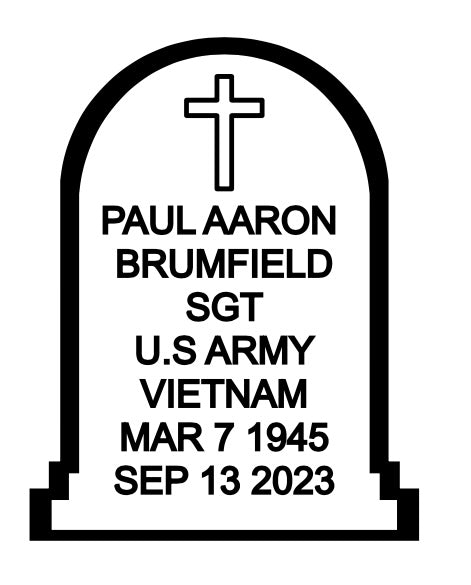 Custom memorial decal