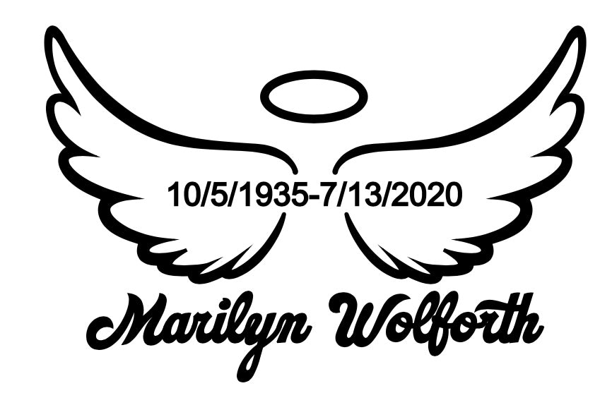 Memorial decal custom